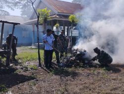 Cegah Penyakit DBD, Pemdes Gunung Silanu Ajak Warga-TNI Gotong Royong