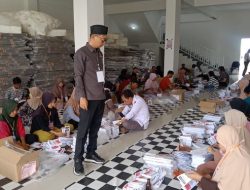 Awasi Sortir-Lipat Kertas Suara, Bawaslu Jeneponto : Pastikan Aman