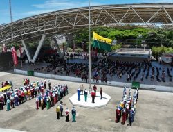 Ratusan Anggota Paskibra Sekolah Se-Kota Makassar Banjiri Lapangan Karebosi