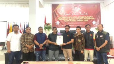 KPU Jeneponto Resmi Rampungkan Proses Rekapitulasi Tingkat Kabupaten