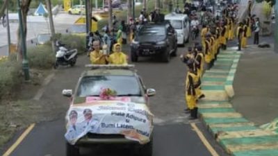 Arak-arakan Piala Adipura Disambut Antusias Masyarakat Soppeng