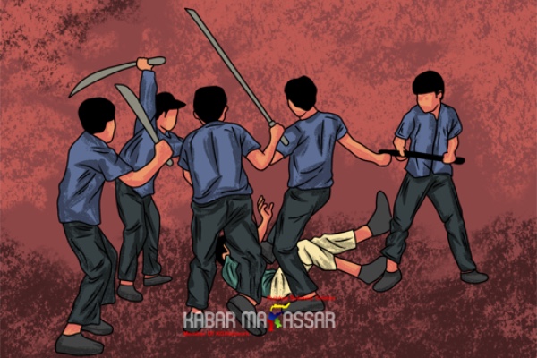 5 Pria Keroyok dan Tikam Pemuda Hingga Tewas di Makassar