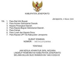 Selama Ramadhan Jam Kantor ASN di Jeneponto Berubah, Simak Jadwalnya!