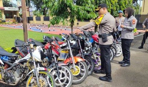 Polres Maros Amankan 11 Motor Balap Liar