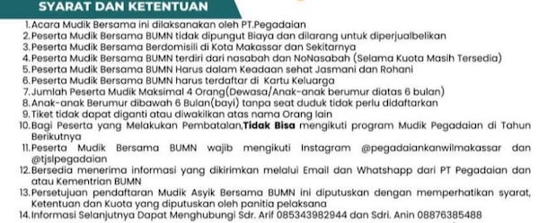 Pulang Kampung Gratis Bersama Pegadaian, Segera Penuhi Persyaratannya!