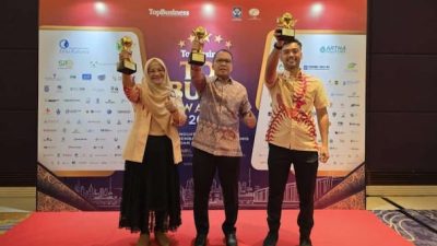 Raih Predikat Bintang Lima, Yulianti Tomu TOP CEO BUMD Terbaik PD Parkir Makassar