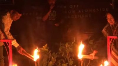 Peringatan Earth Hour di Makassar, Sejumlah Titik Serentak Padamkan Listrik