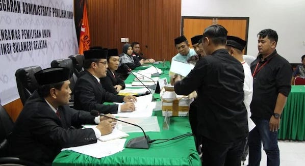 Bawaslu Sulsel Sidang Administrasi Perdana Dugaan Pelanggaran Rekapitulasi