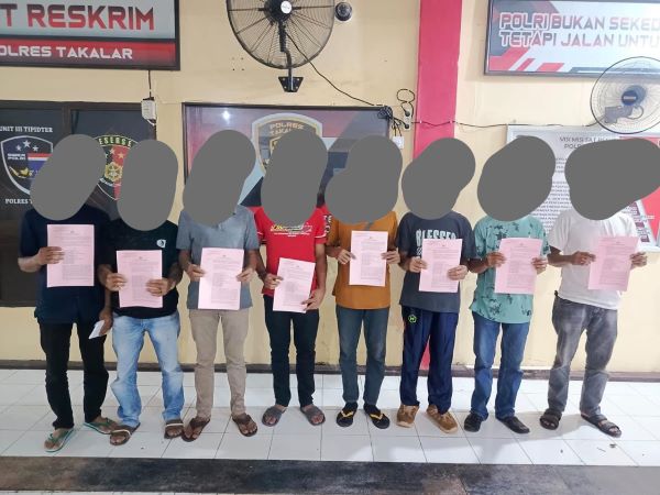 Resmob Takalar Berhasil Amankan 8 Pelaku Pencurian Mesin Gilling Tebu