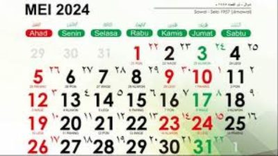 Berikut Daftar Tanggal Merah dan Hari Penting Mei 2024