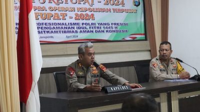 Jelang Mudik Lebaran, Kapolres Jeneponto Gelar Rapat Pra Operasi Ketupat 2024