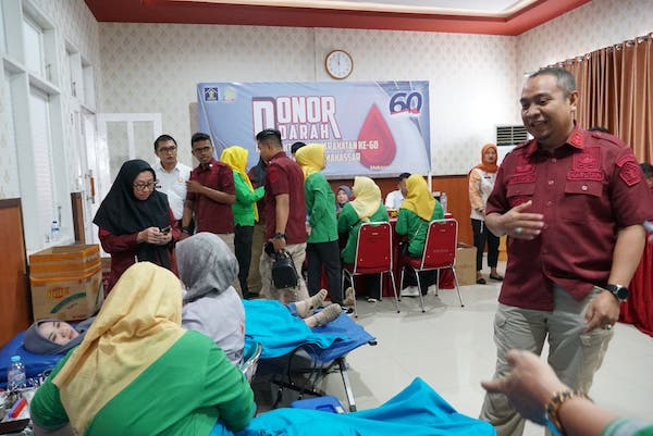 Peringati HBP ke-60, Rutan Makassar Gelar Donor Darah