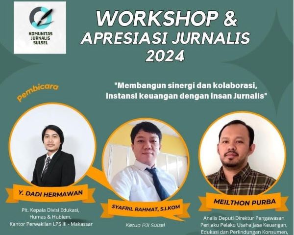 Sinergi dengan Instansi Keuangan, KJS Gelar Workshop dan Apresiasi Jurnalis