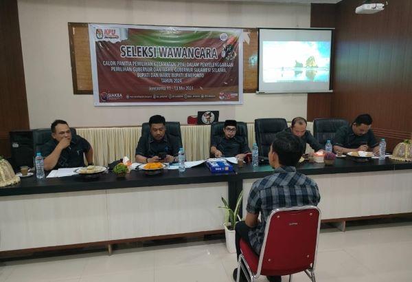 119 Calon Anggota PPK Ikuti Seleksi Tes Wawancara KPU Jeneponto