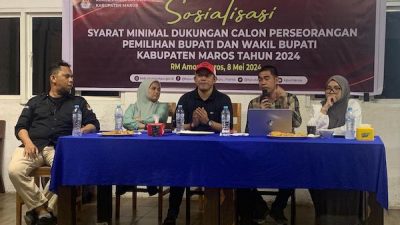 KPU Maros Buka Pendaftaran Calon Perserorangan, Cek Syaratnya!