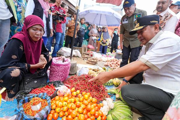 Pj Gubernur Sulbar Pastikan Harga Kebutuhan Pokok Terkendali di Pasar Baru Polman