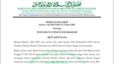 MUI Sulsel Tolak W Super Club Makassar, Sebut Hukum Memasukinya Haram