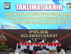 Tutup Kegiatan Audit Kinerja Tahap I, ini Harapan Kapolda Sulbar