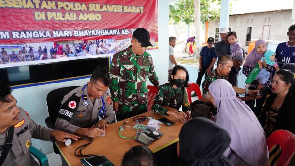 Sambut Hari Bhayangkara ke-78, Polda Sulbar Gelar Bakti Kesehatan