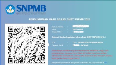 Sebanyak 5.818 Calon Mahasiswa Baru Lolos UTBK SNBT 2024 di Unhas