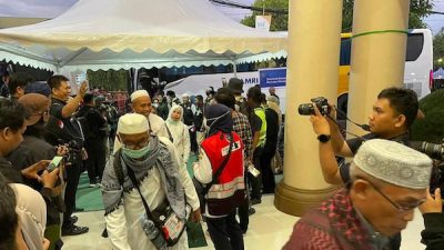 450 Jemaah Haji Kloter 1 Embarkasi Makassar Tiba di Asrama Sudiang