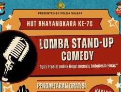 Sambut HUT Bhayangkara, Polda Sulbar Gelar Lomba Stand-up Comedy untuk Umum