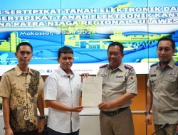 Pertamina Sulawesi Jadi BUMN Pertama yang Menerima Sertifikat Tanah Elektronik