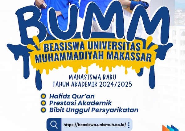 Unismuh Makassar Buka Pendaftaran Beasiswa Untuk Maba, Cek Cara Daftarnya!