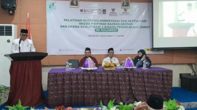 Tingkatkan Profesionalisme, Baznas Gelar Pelatihan Kompetensi dan Sertifikasi se-Sulawesi