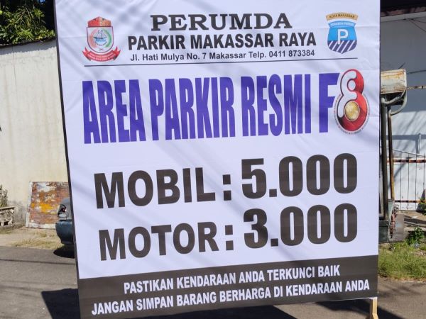 Naikkan Tarif Parkir F8, Perumda Parkir Akan Tindaki Jukir Nakal