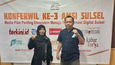 Selamat, Hajriana-Mansur Terpilih jadi Ketua dan Sekertaris AMSI Sulsel 2024