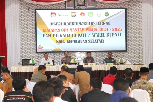 Antisipasi Gangguan Pilkada, Polres Selayar Gelar Rakor Operasi Mantap Praja 2024