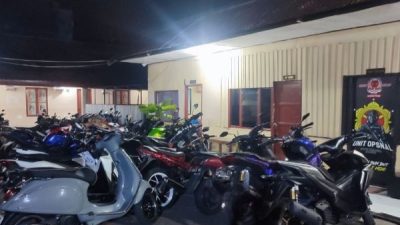 Polsek Tamalanrea Gelar Operasi Cipkon, Amankan 13 Sepeda Motor