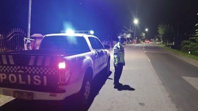 Cegah Laka Lantas dan Aksi Kriminalitas, Polres Sinjai Patroli Malam