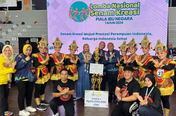 Tim Sulsel Raih Juara I Senam Kreasi Piala Ibu Negara 2024