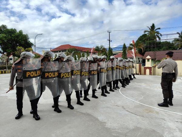 Jelang Pilkada 2024, Sat Samapta Polres Sinjai Gelar Latihan Dalmas