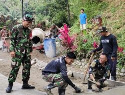 Dansatgas TMMD ke-121 Tinjau Lokasi Pengerjaan Sasaran Fisik Rabat Jalan