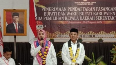 Amir Uskara-Irma Haeruddin Mendaftar ke KPU Gowa, Diusung 4 Parpol