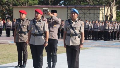 Kapolres Jeneponto Pimpin Upacara Sertijab Kasat Reskrim dan Kasi Propam