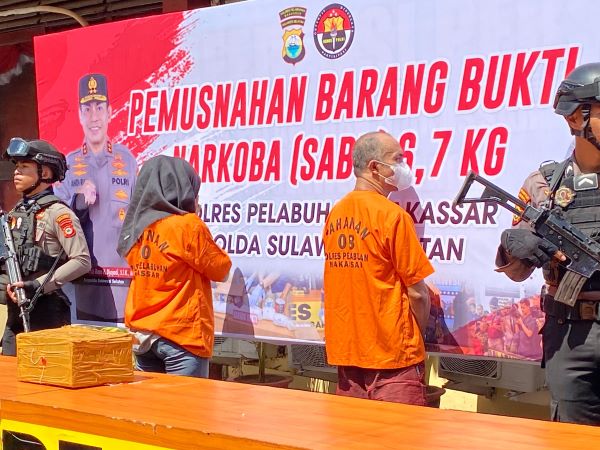 Polres Pelabuhan Musnahkan 6,7 Kg Sabu Senilai Rp6,7 Miliar