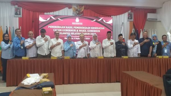 Terima Hasil Pemeriksaan Kesehatan, KPU Sulsel Bakal Umumkan Minggu Ini