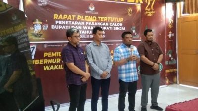 KPU Tetapkan 4 Pasangan Calon Bupati Bertarung di Pilkada Sinjai