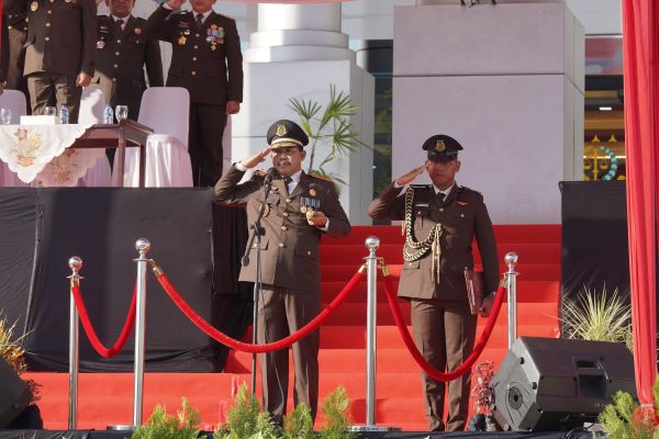 Pertama Kali Digelar, Kejati Sulsel Agus Salim Upacara Hari Lahir Kejaksaan