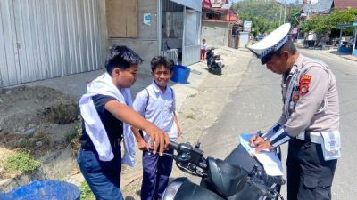 Satlantas Polres Majene Gelar Patroli Hunting System, 13 Pelanggar Ditindak