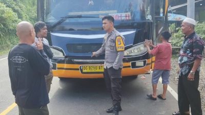 Sopir Bus Buana Trans Ditikam, Bhabinkamtibmas Sigap Tangkap Pelaku