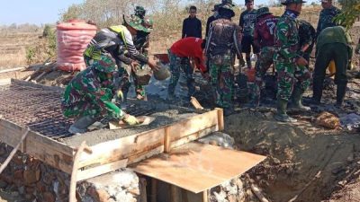 Pembangunan Jembatan Sasaran Fisik Program TMMD Capai 37 Persen