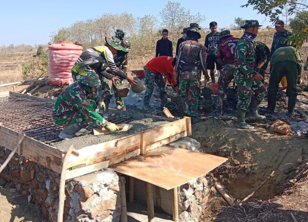 Pembangunan Jembatan Sasaran Fisik Program TMMD Capai 37 Persen