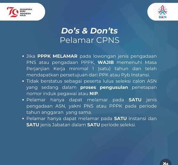 Pelamar CPNS Tak Bisa Daftar PPPK, Simak Ketentuannya!