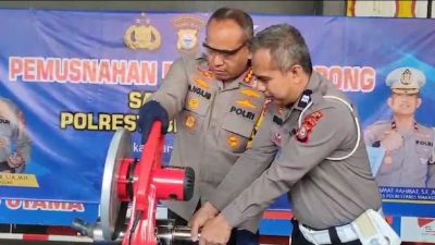 Kerap Mengganggu Ketertiban, Ribuan Knalpot Brong Dimusnahkan Polrestabes Makassar