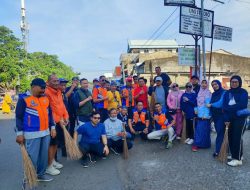 PD Parkir Makassar Lakukan Program Sabtu Bersih di Pasar Pa’baeng-baeng